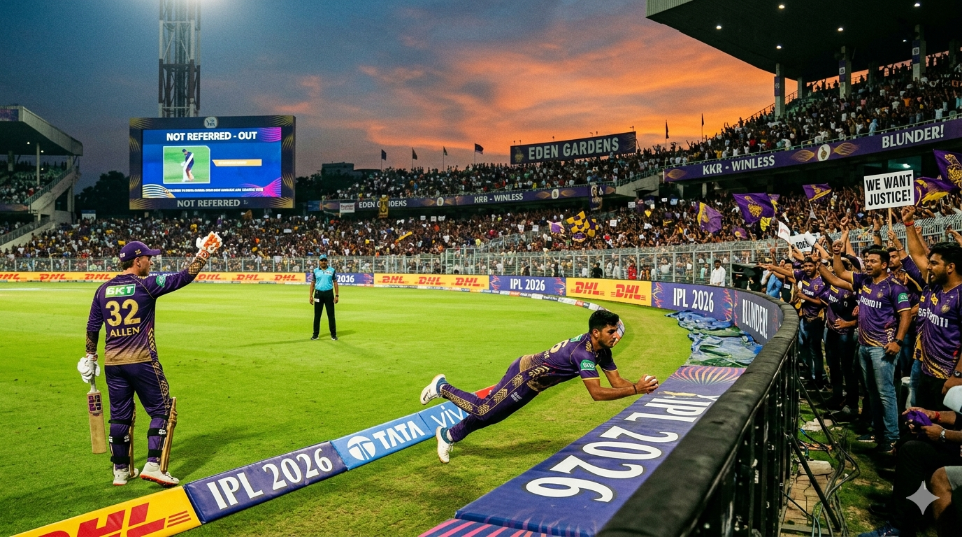 IPL 2026 Controversy: Was KKR Robbed? The Eden Gardens Umpiring Blunder IPL 2026 Controversy: Was KKR Robbed? The Eden Gardens Umpiring Blunder